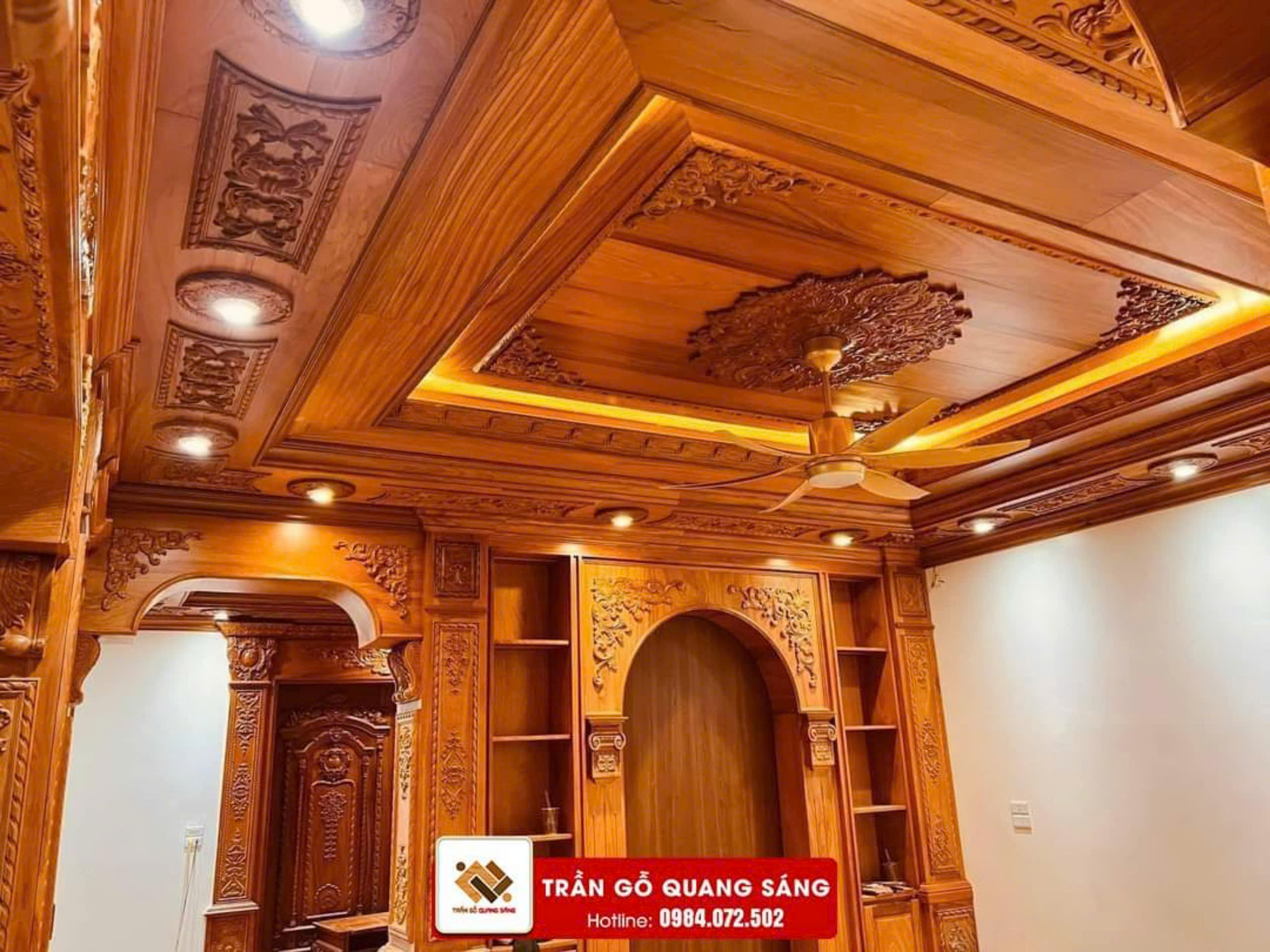 Mẫu Trần Gỗ Đỏ TGDO04