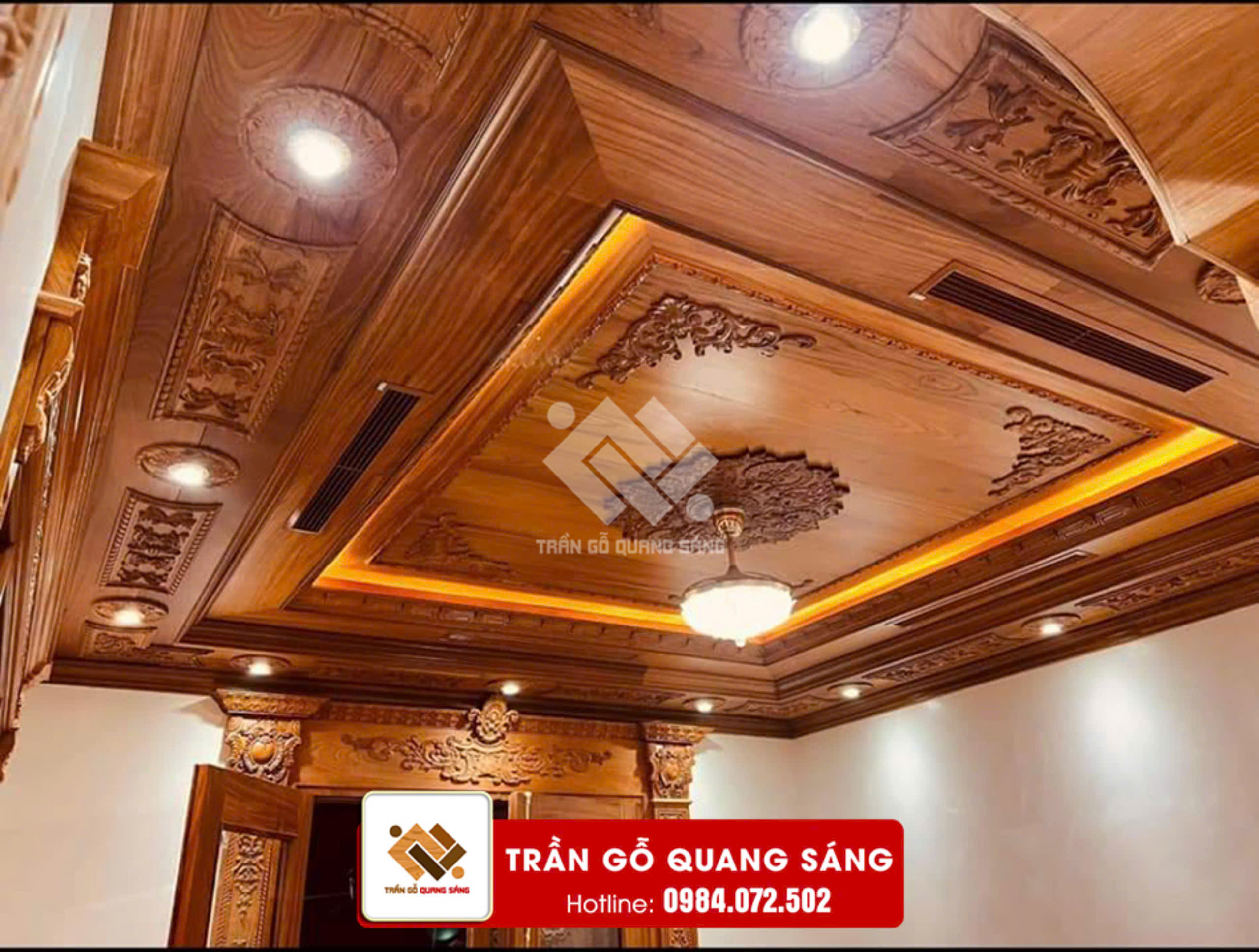 Mẫu Trần Gỗ Đỏ TGDO05