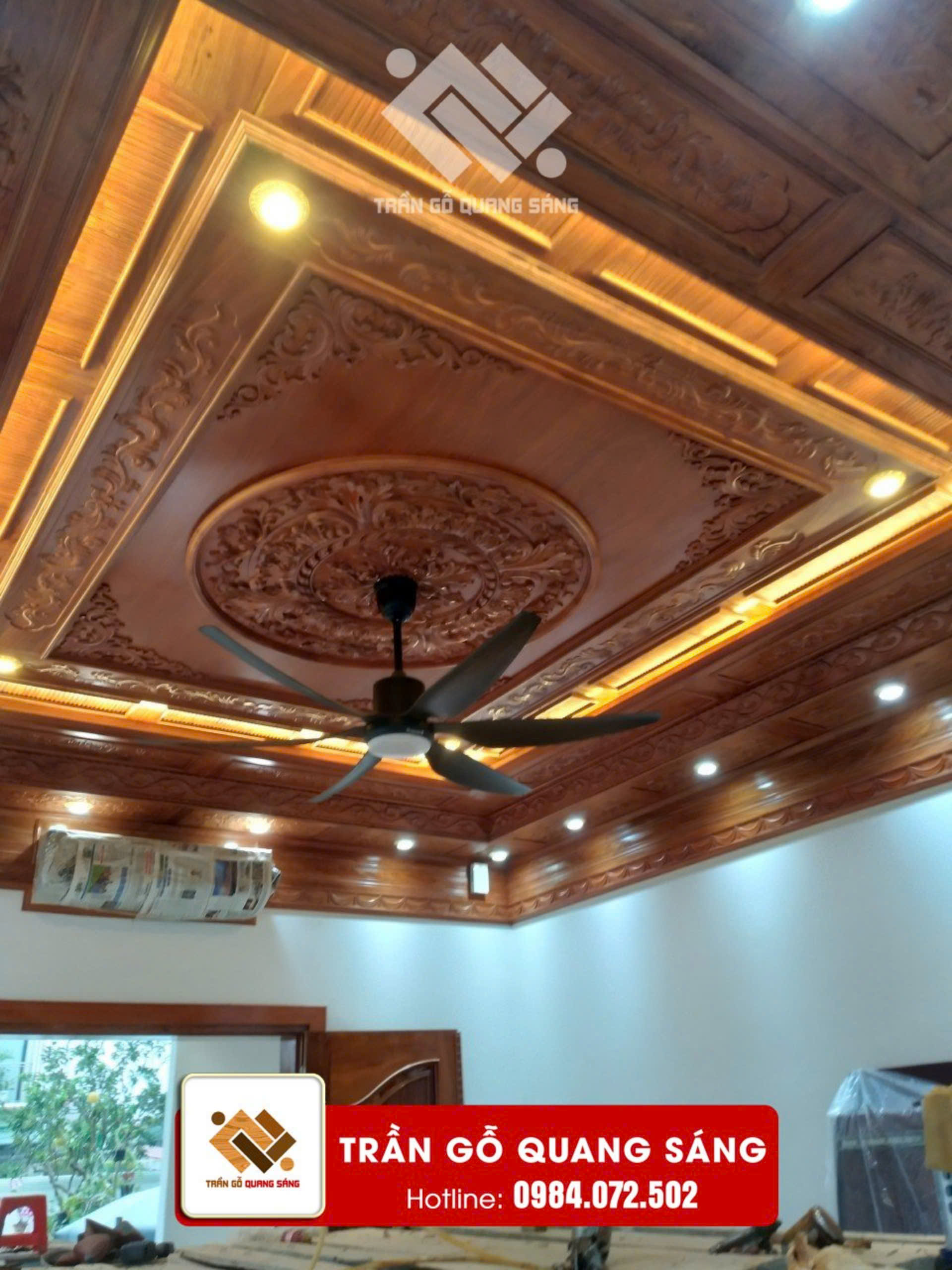 Trần gỗ tự nhiên