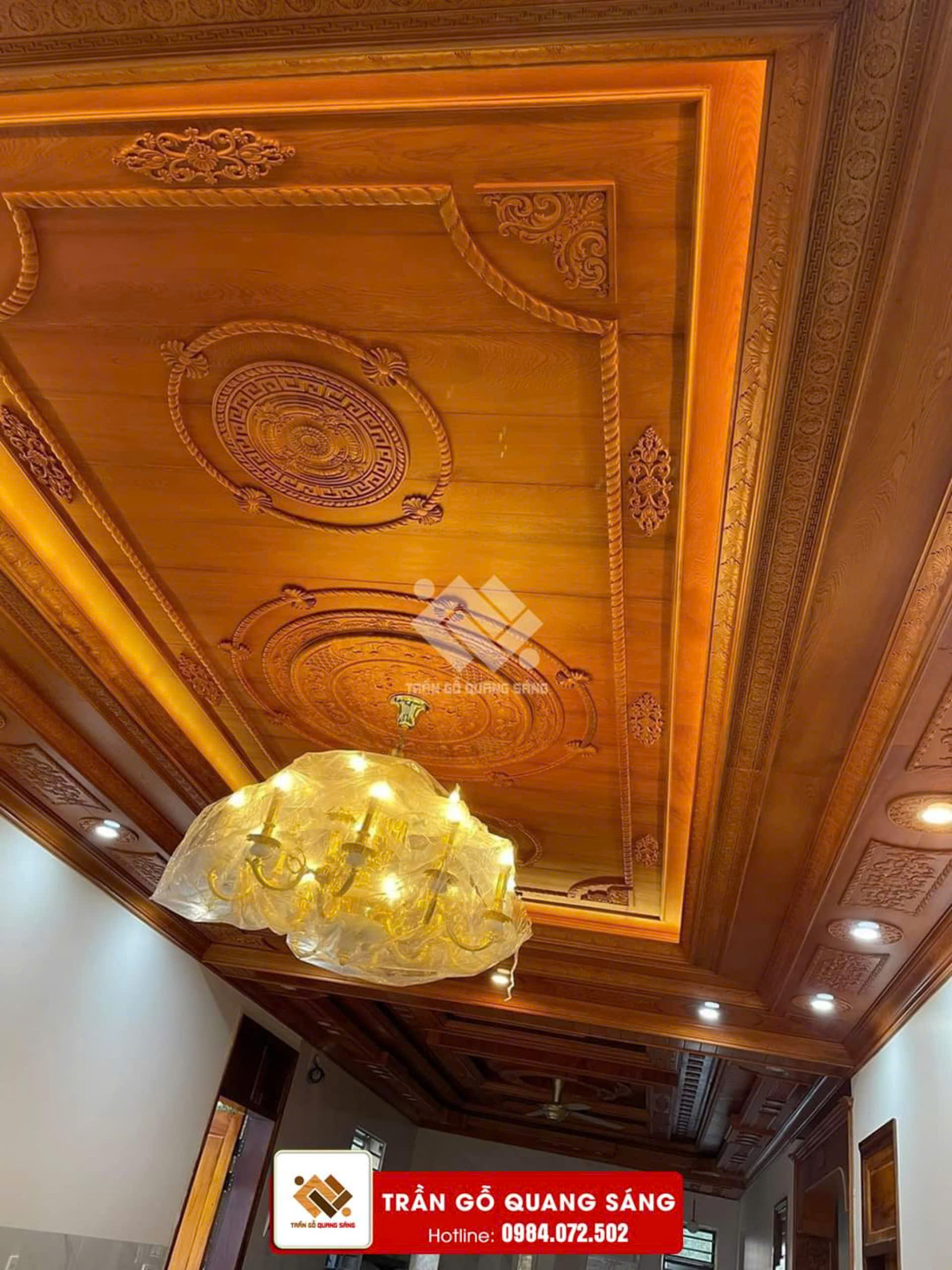 Mẫu Trần Gỗ Đỏ TGDO12