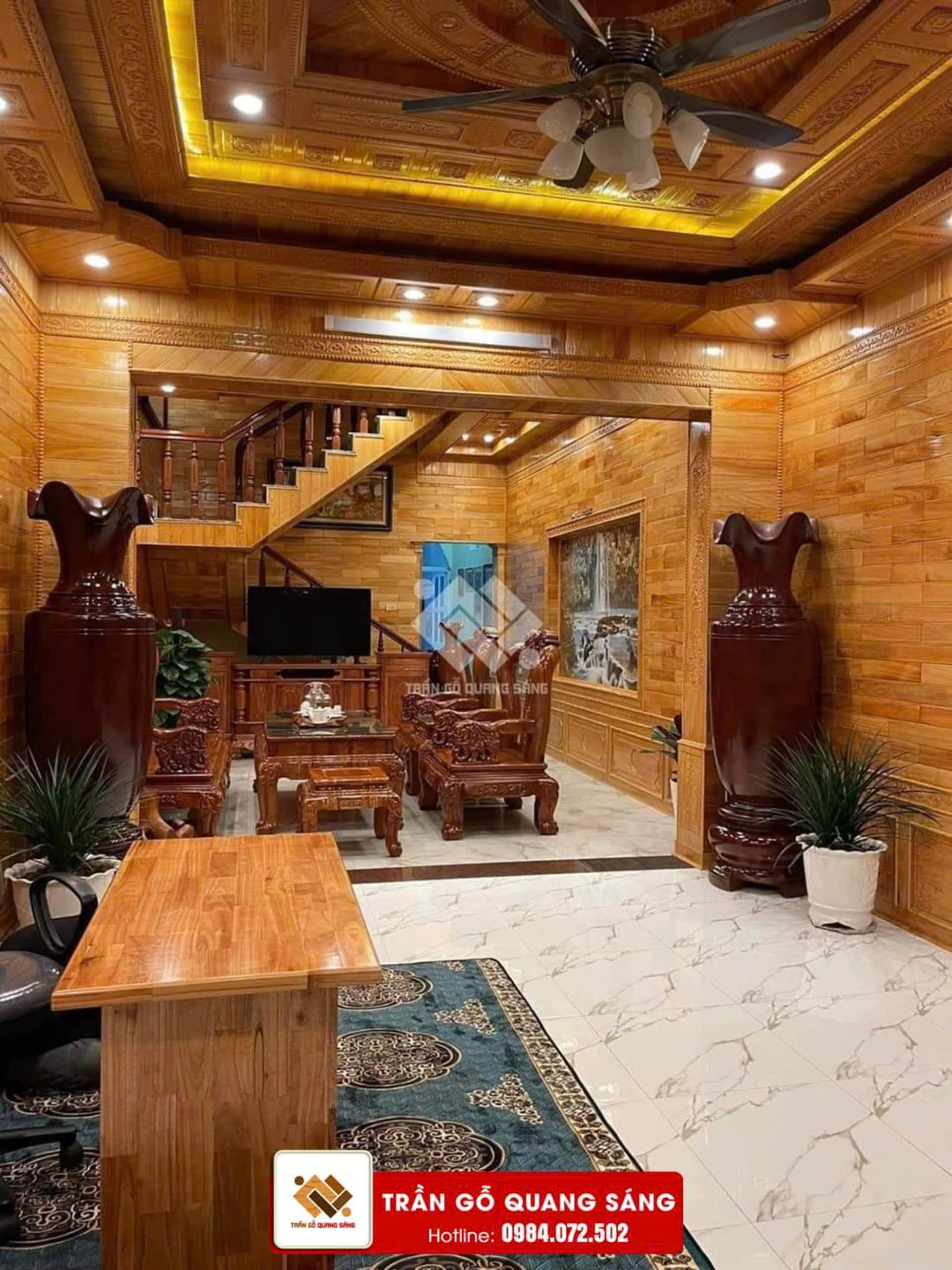 Mẫu Trần Gỗ Xoan TGX05