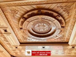 trần gỗ gõ đỏ